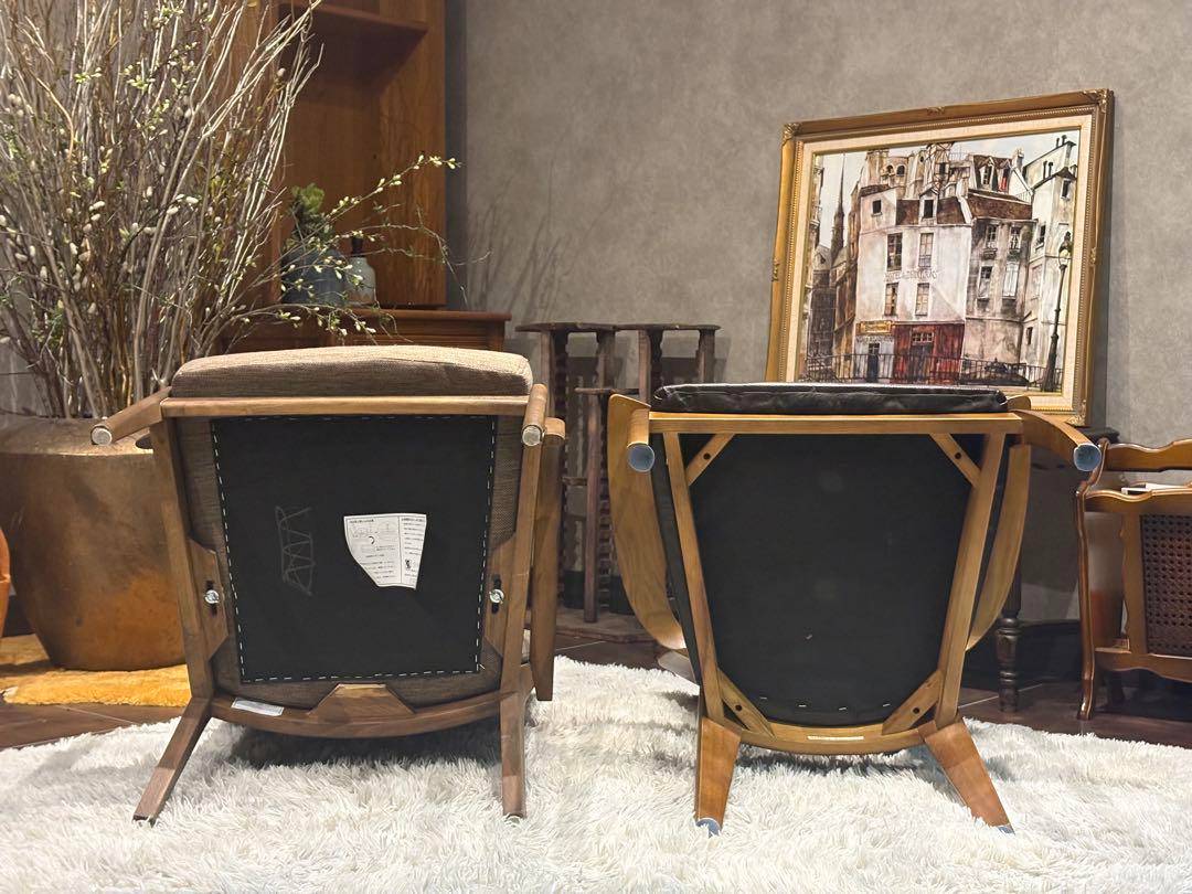 ダイニングチェア　リビングチェア　レザー　ファブリック　アンティーク　In