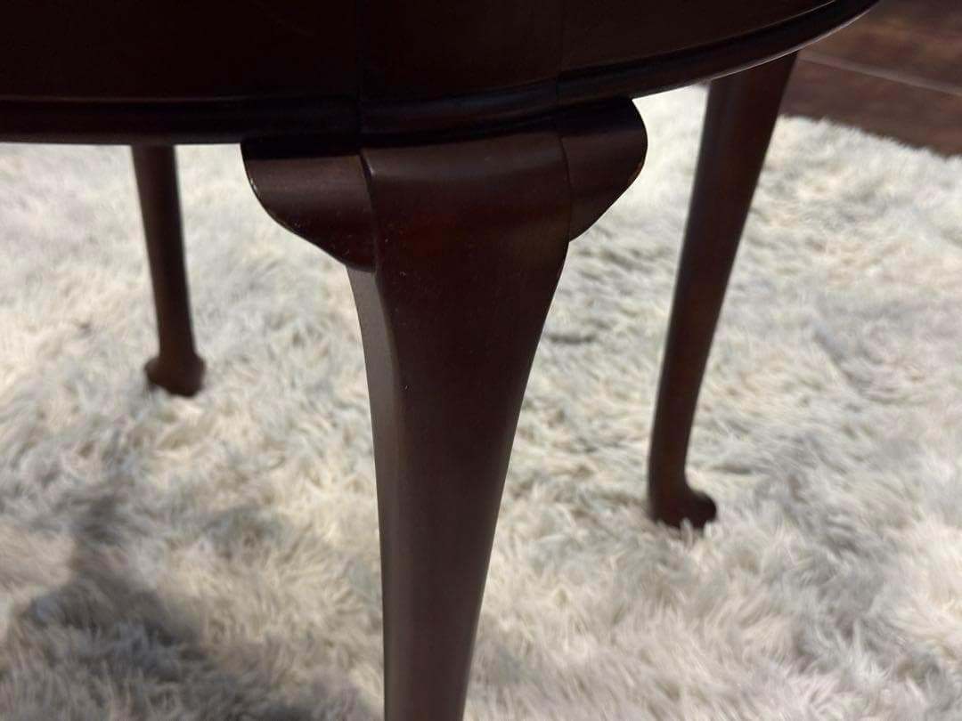 maruni クラシック　猫脚　ラウンドテーブル　ガラステーブル　オールドマルニ