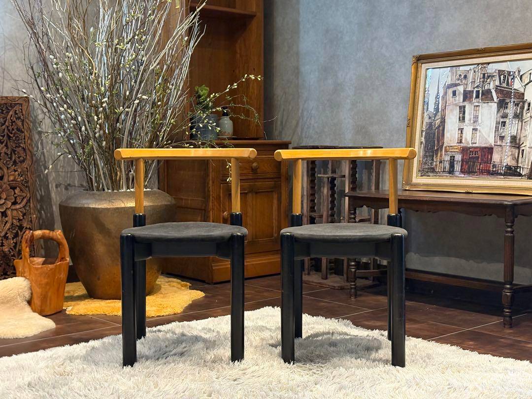 北欧　レトロ　ビンテージチェア　ラウンドチェア　4脚セット　nZ