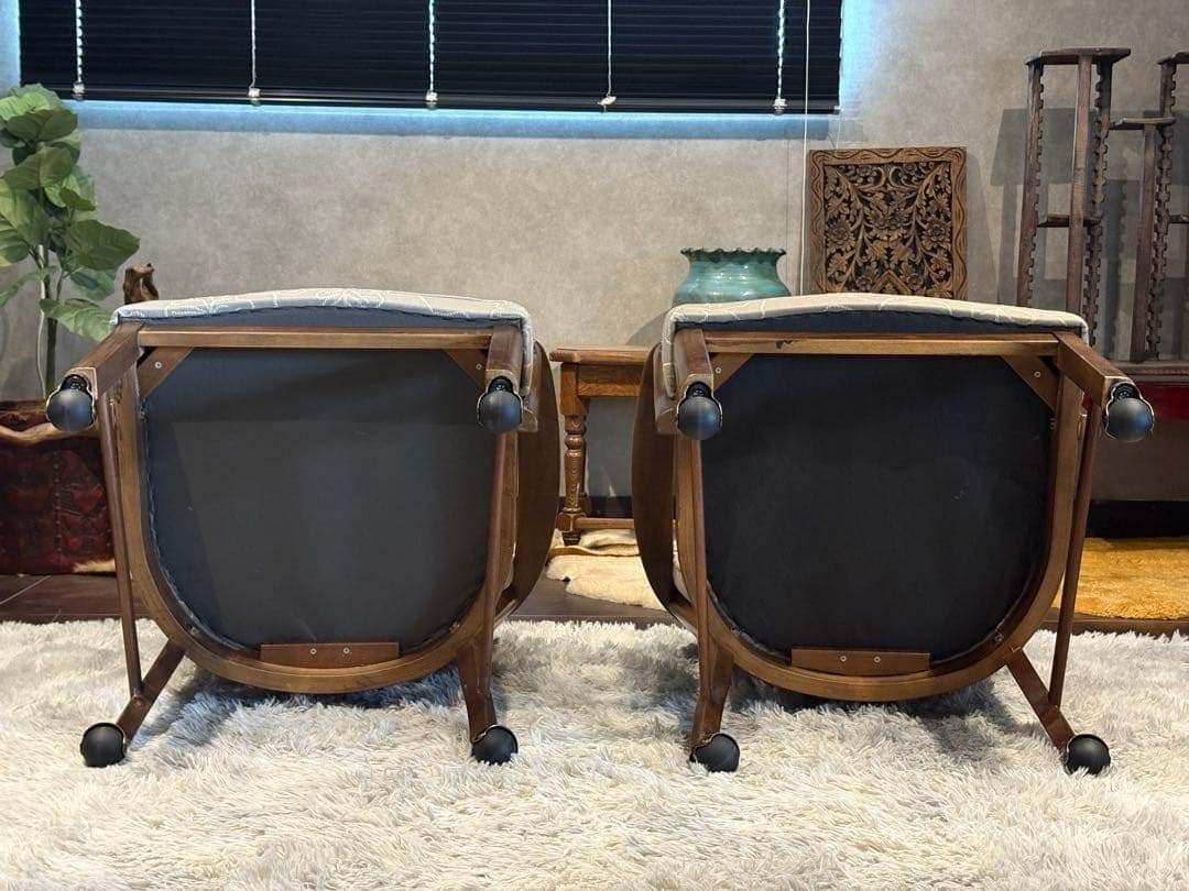 ②カリモク　karimoku アームチェア　アンティーク　ヴィンテージ SZ