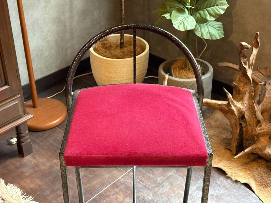 ビンテージ　バースツール　アイアン　レトロ　インダストリアル　カフェ　G