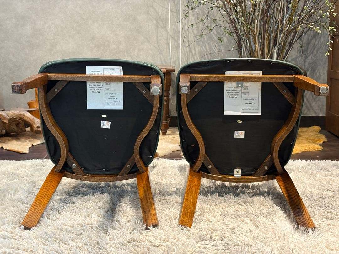 台湾製 オーク材 ダイニングチェア リビングチェア 食卓椅子 合皮レザー nZ