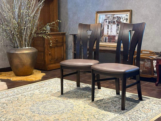 ②karimoku カリモク ダイニングチェア リビングチェア 合皮レザー YN