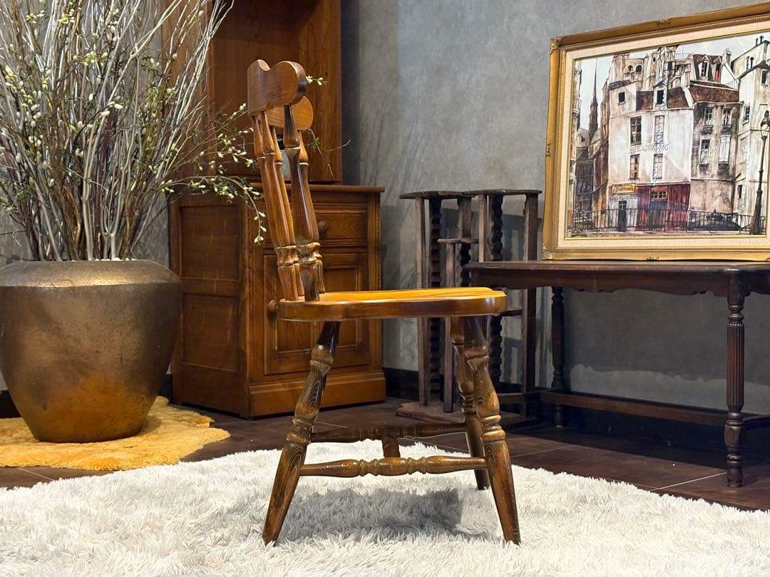 飛騨産業　キツツキマーク　ウィンザーチェア　スポークチェア　ヴィンテージ　IG