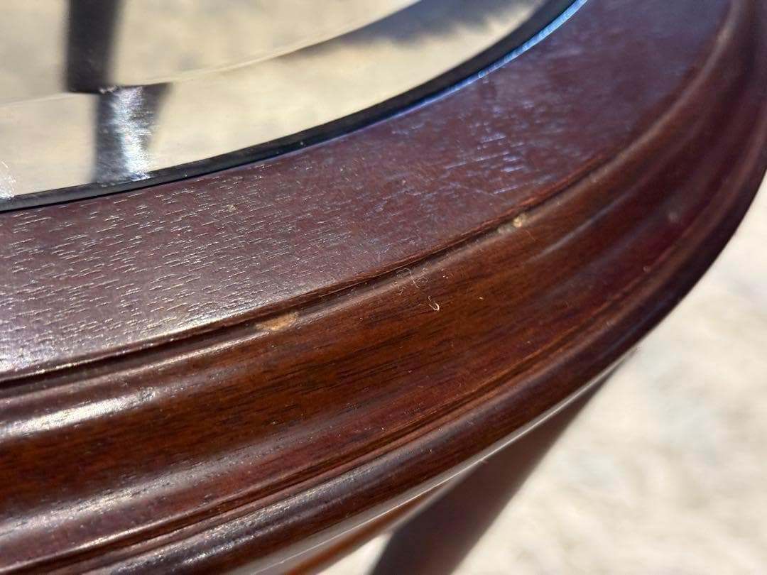 maruni クラシック　猫脚　ラウンドテーブル　ガラステーブル　オールドマルニ