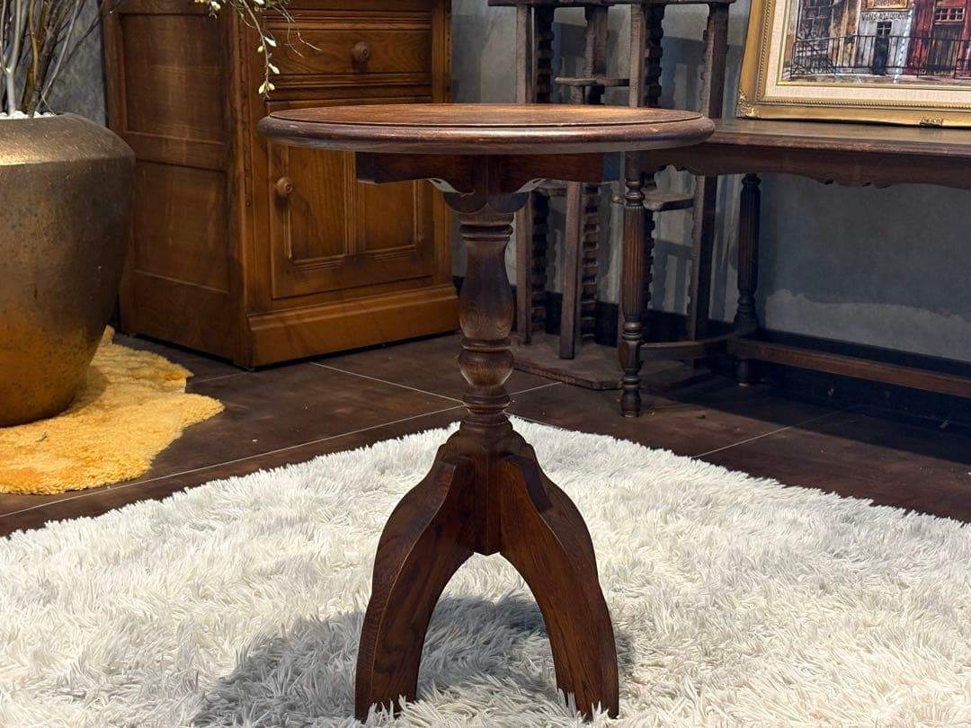 コーヒーテーブル サイドテーブル ナイトテーブル アンティーク 円卓 IG