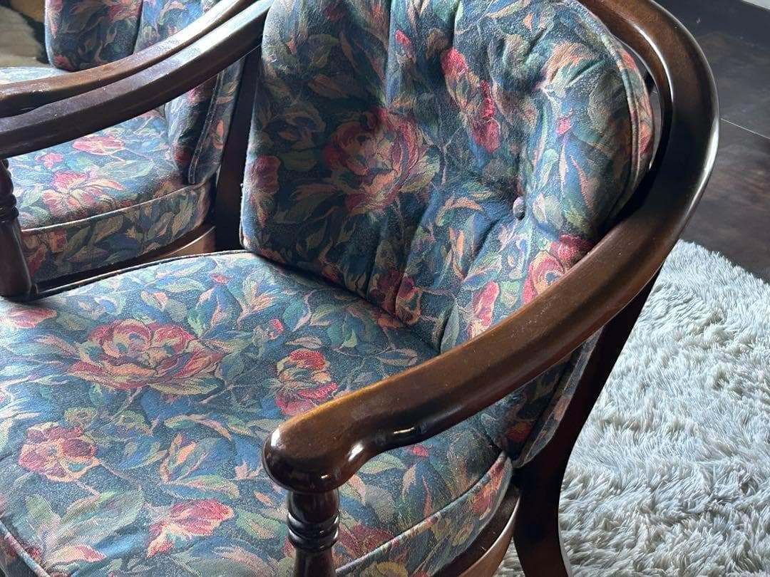 ②カリモク karimoku アームチェア　ヴィンテージチェア　2脚セット　GZ