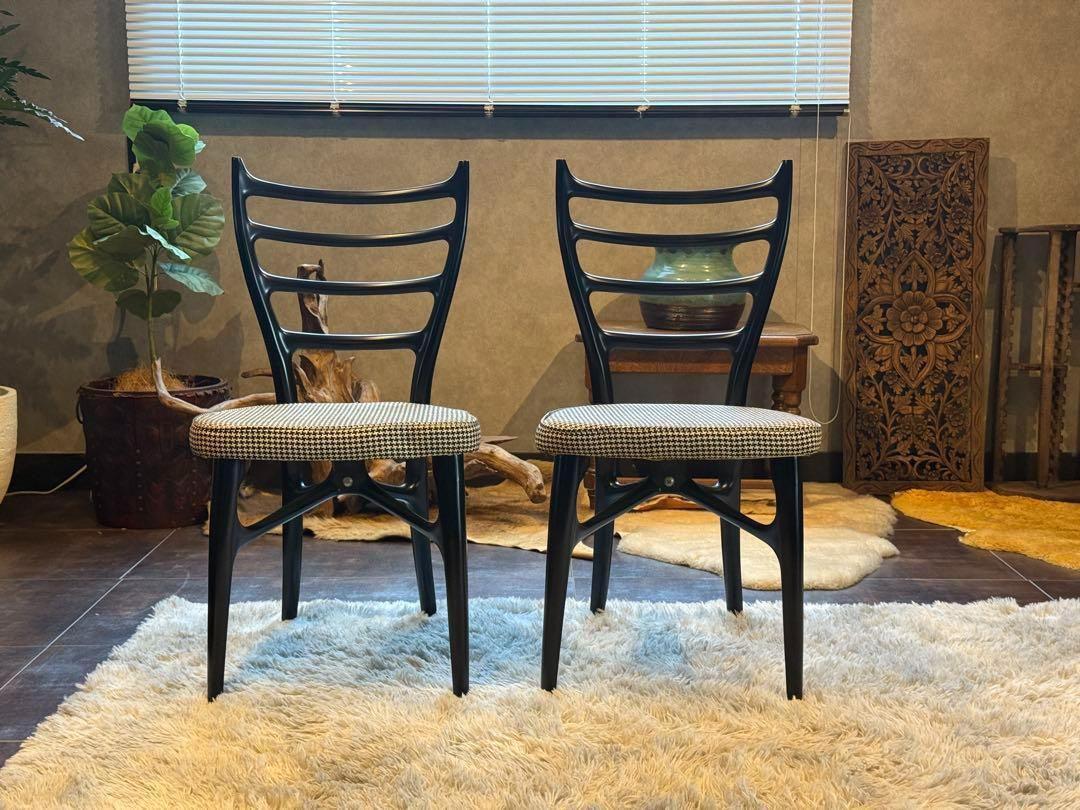 希少　ネオウッド　フランスベッド　チェア　ブラック　モダン　洋風　フランス　nR