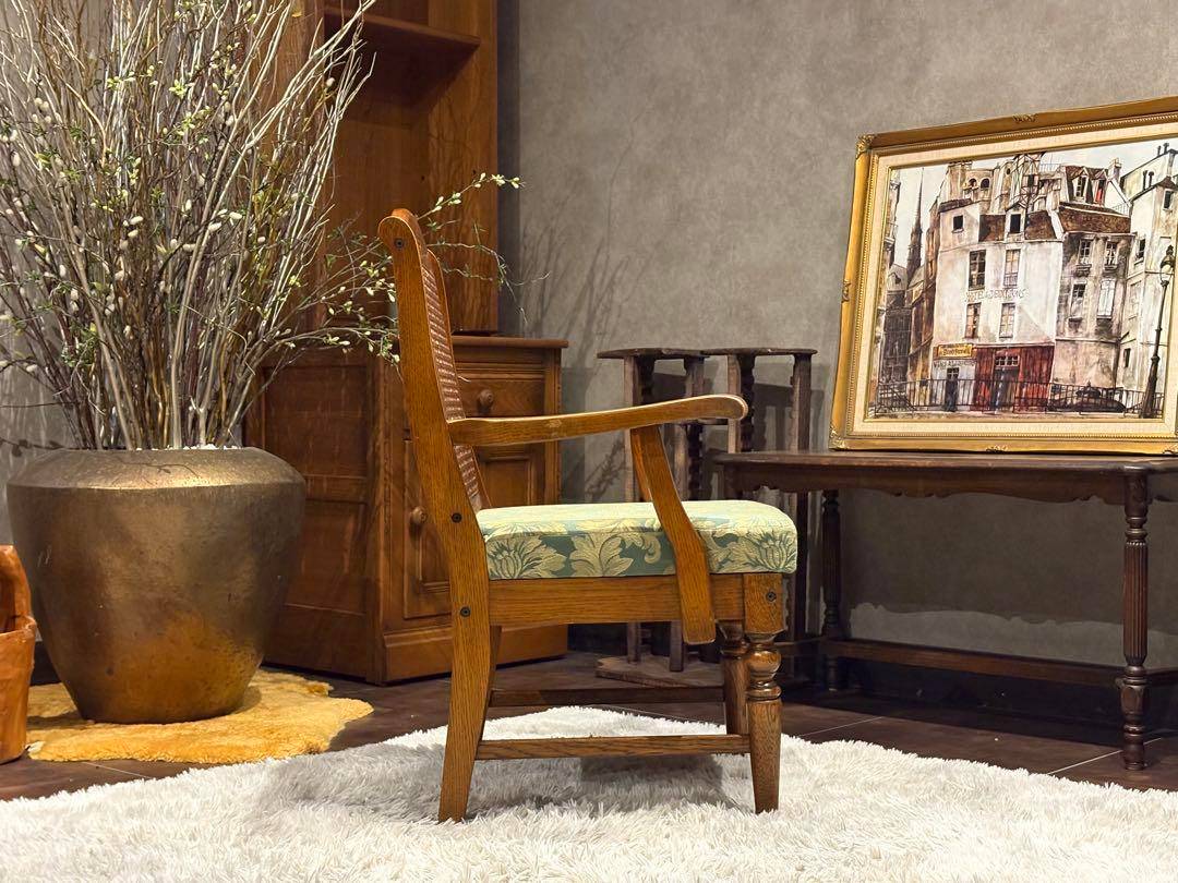 ダイニングチェア　アームチェア　三越ブルージュ　アンティーク　ビンテージ　nZ