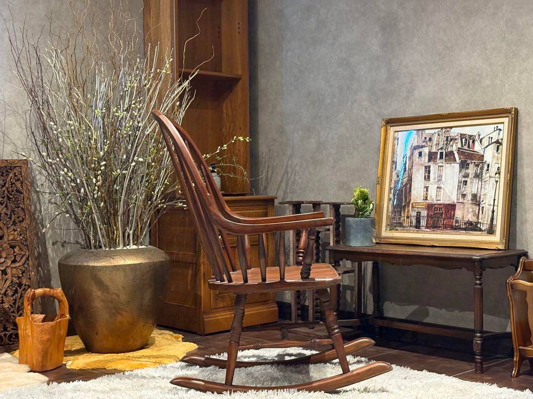 ロッキングチェア　東谷　AZUMAYA 無垢材　アンティーク　ビンテージ　IZZ