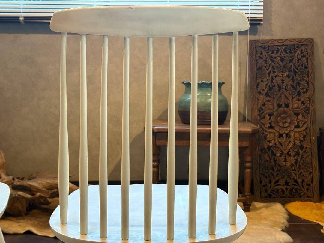 ①太平 ウィンザーチェア　ホワイト　ゴールドスミスチェア　2脚セット　IZ