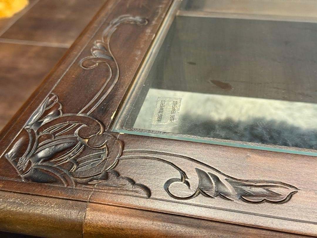 アジアン　クラシック　ヴィンテージ　猫脚　センターテーブル　引き出し付　YZ