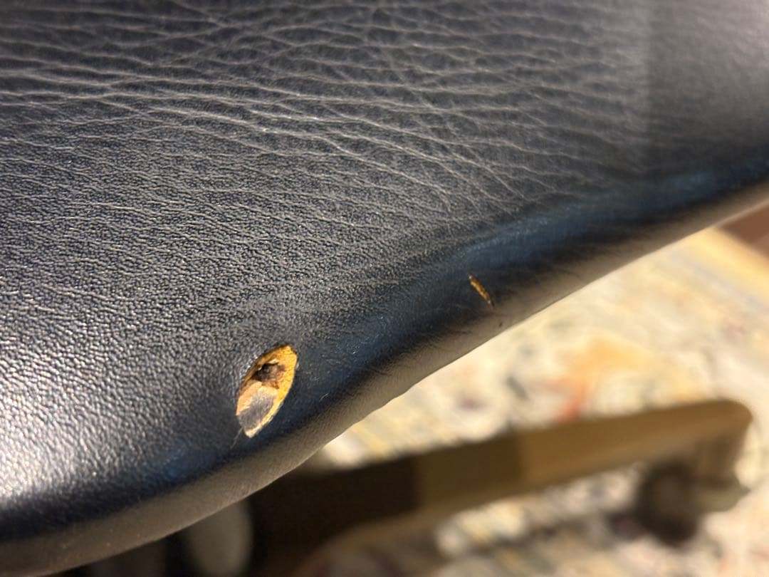 オールドヴィンテージチェア 合皮レザー ブラック キャスター ビンテージ IZ