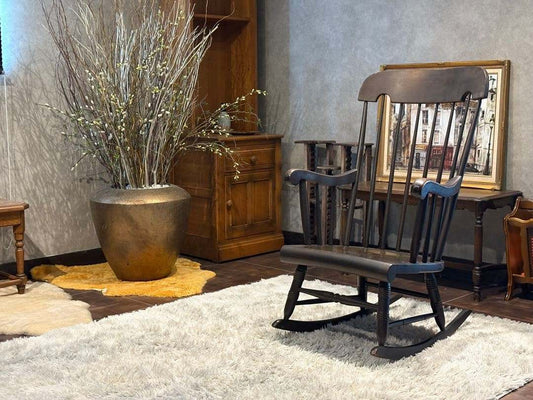 飛騨産業　キツツキマーク　ロッキングチェア　ダイニングチェア　アンティーク　IG