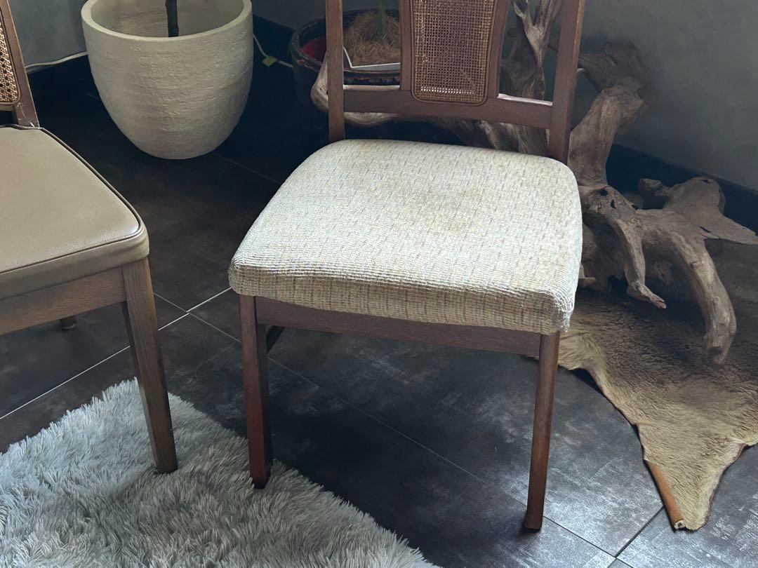 飛騨産業　マルニ木工　ヴィンテージチェア　ラタンバックチェア　2脚セット　H