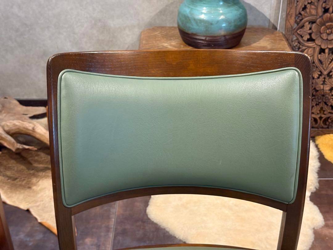 希少　飛騨産業　グリーンレザー　domani ドマーニ　スポークチェア　nG 飛騨産業