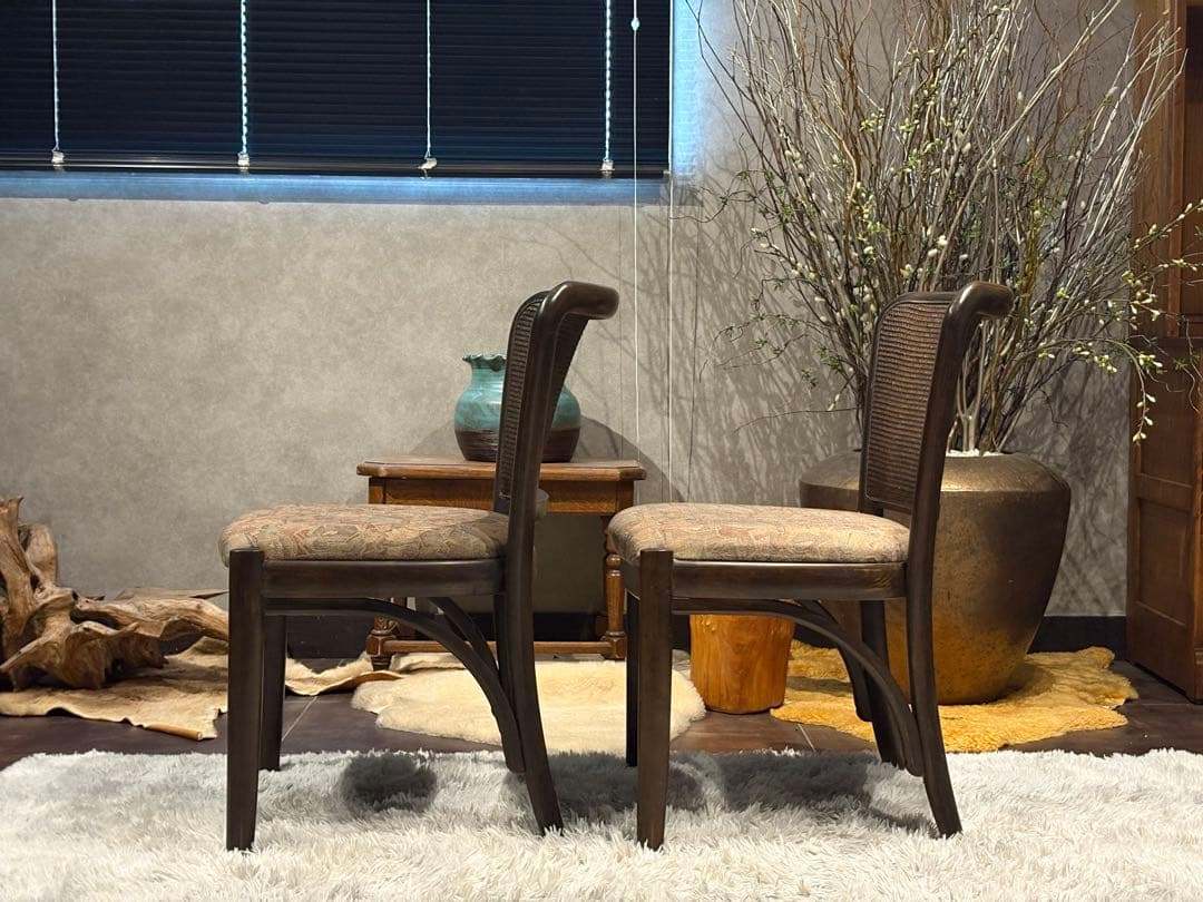 karimoku カリモク　ダイニングチェア　リビングチェア　ラタン IYG