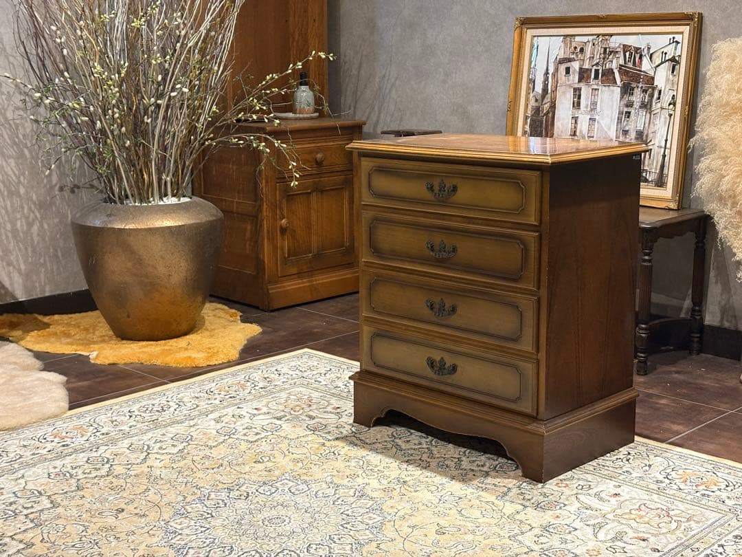 karimoku カリモク オールドチェスト 引出し4段 ビンテージ IG