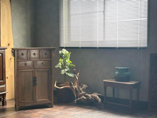 李氏朝鮮　アンティーク　キャビネット　無垢材　サイドボード　レトロ　棚　GH