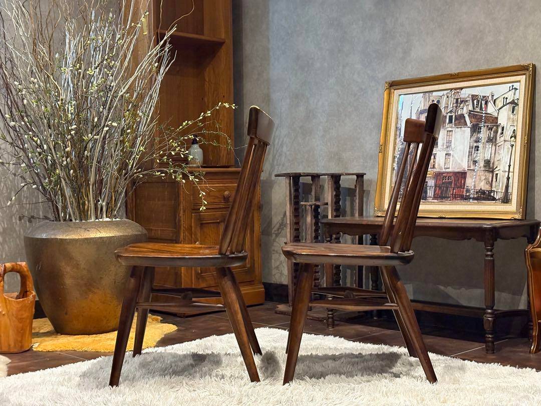 ②KASHIWA 柏木工　ウィンザーチェア　スポークチェア　アンティーク　SY