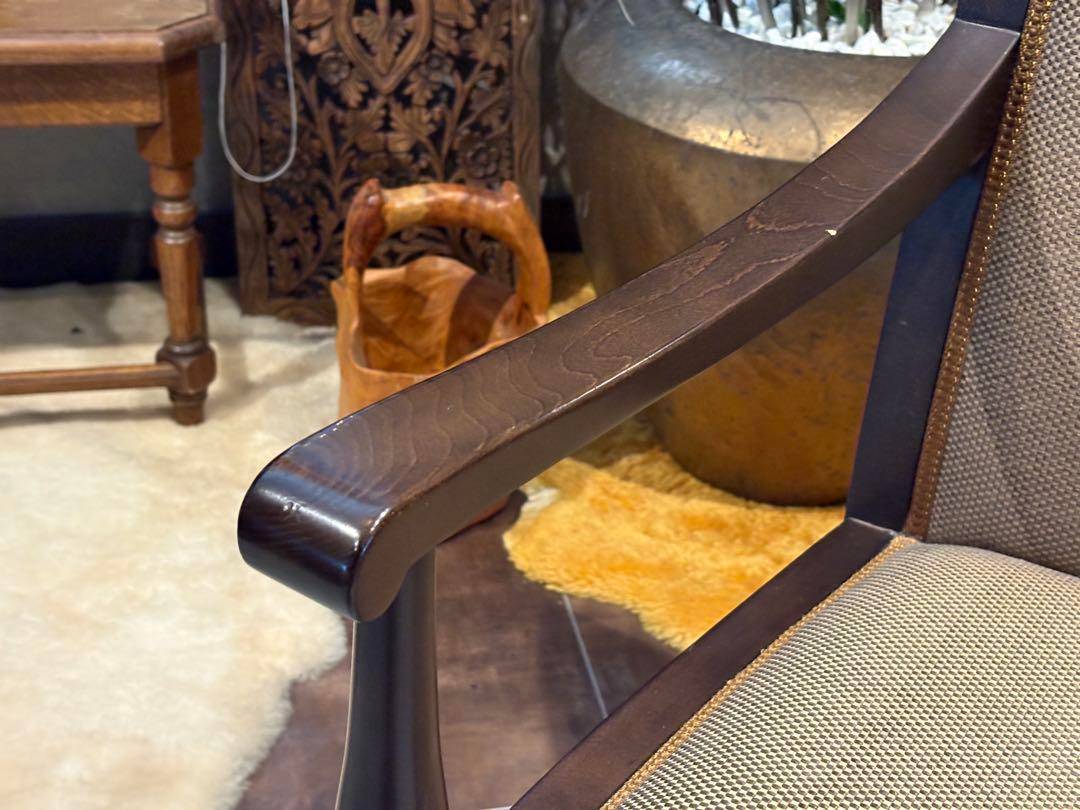 ①ダイニングチェア　アームチェア　アンティーク　ヴィンテージ　ビンテージ　IR