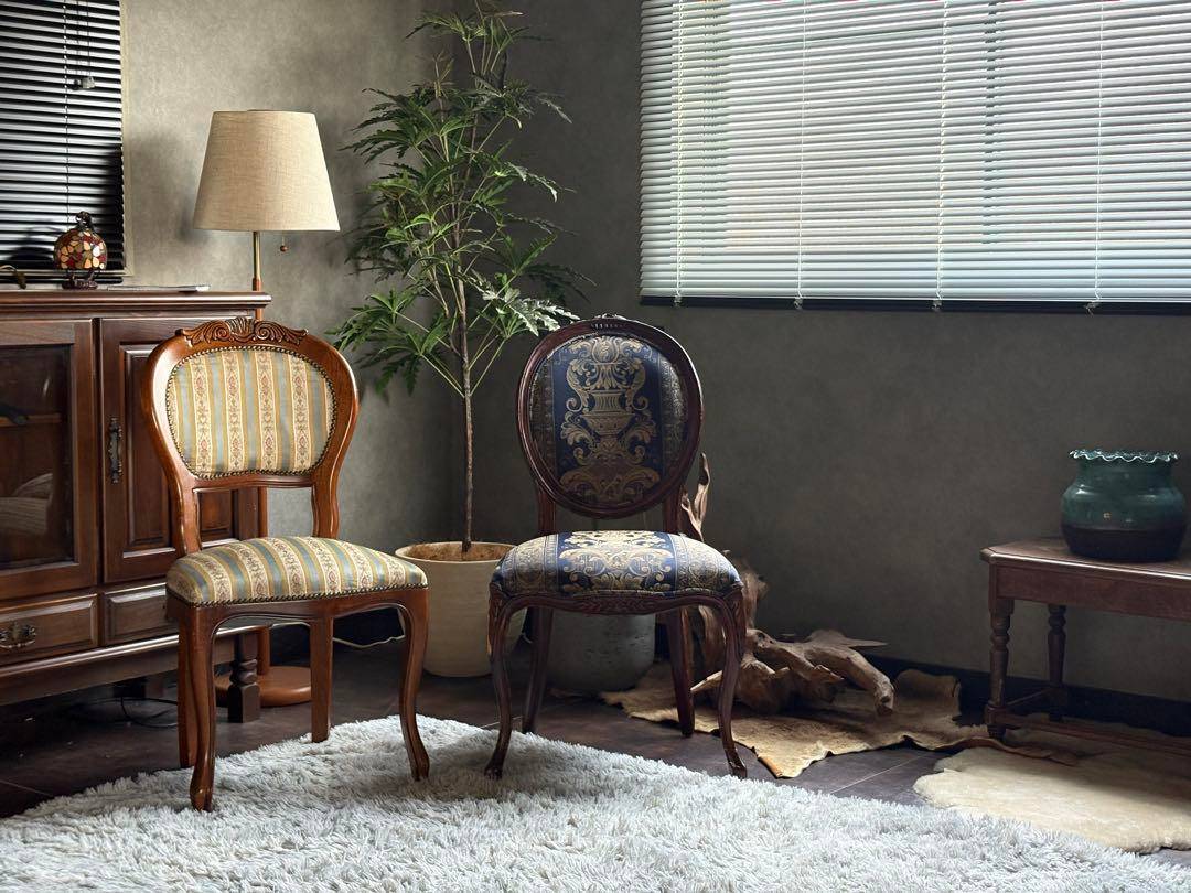 アンティーク　ヴィンテージ　猫脚　クラシック　ヨーロピアン　チェア 2脚 GZ