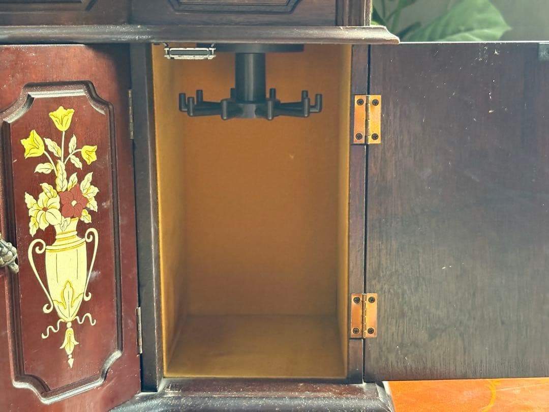 オルゴール　 ジュエリーボックス 　レトロ　アンティーク　花柄