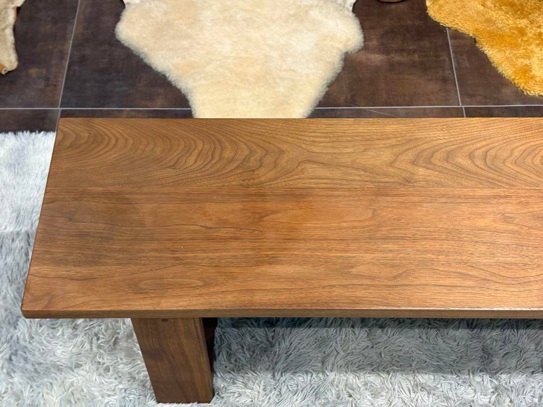 シンプル　マスターウォール　ウォールナット　無垢材ベンチ　ヴィンテージ　SZZ