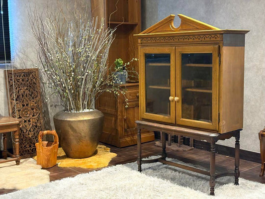 karimoku カリモク　食器棚　ディスプレイ　ガラスケース レトロ　IZ