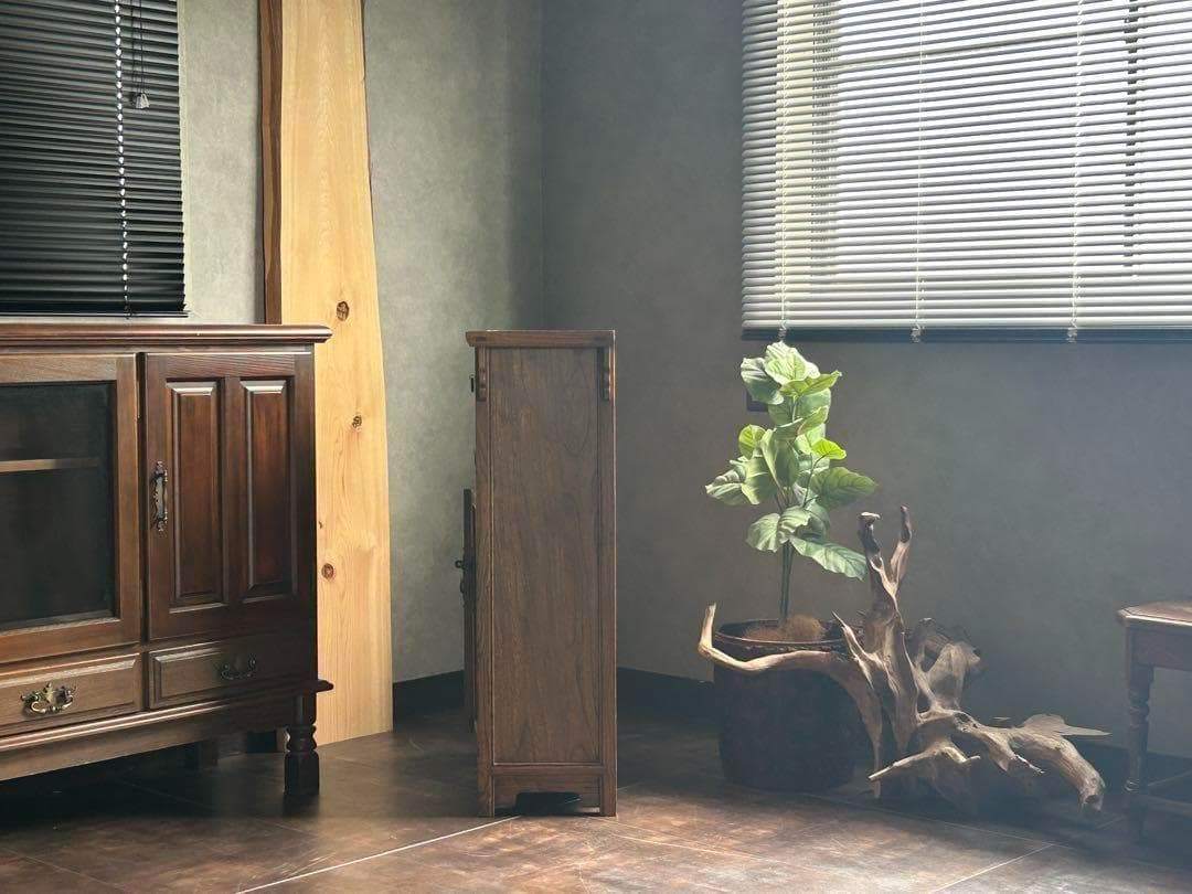 李氏朝鮮　アンティーク　キャビネット　無垢材　サイドボード　レトロ　棚　GH