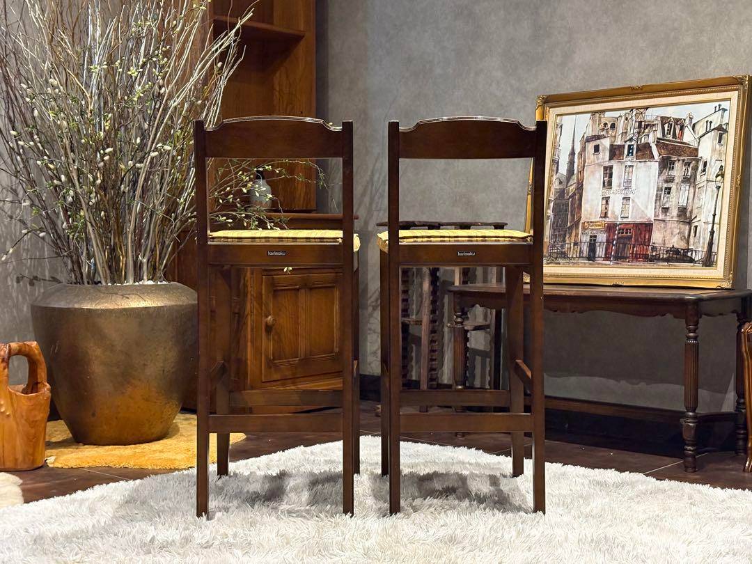 karimoku カリモク　カウンターチェア　ハイチェア　アンティーク　IZ