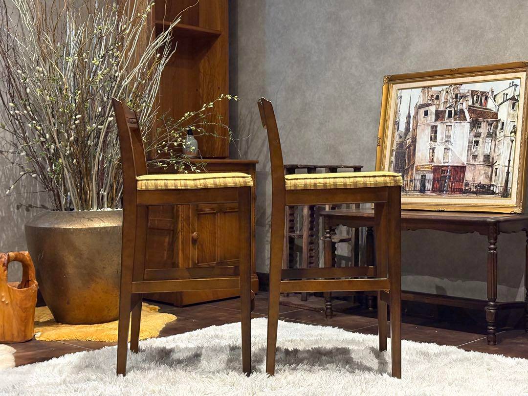 karimoku カリモク　カウンターチェア　ハイチェア　アンティーク　IZ