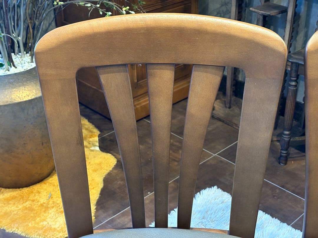 ①karimoku カリモク ダイニングチェア リビングチェア 合皮レザー IG