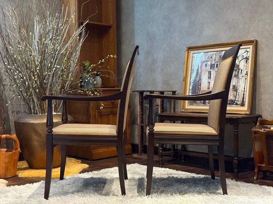 ②ダイニングチェア　アームチェア　アンティーク　ヴィンテージ　ビンテージ　IR