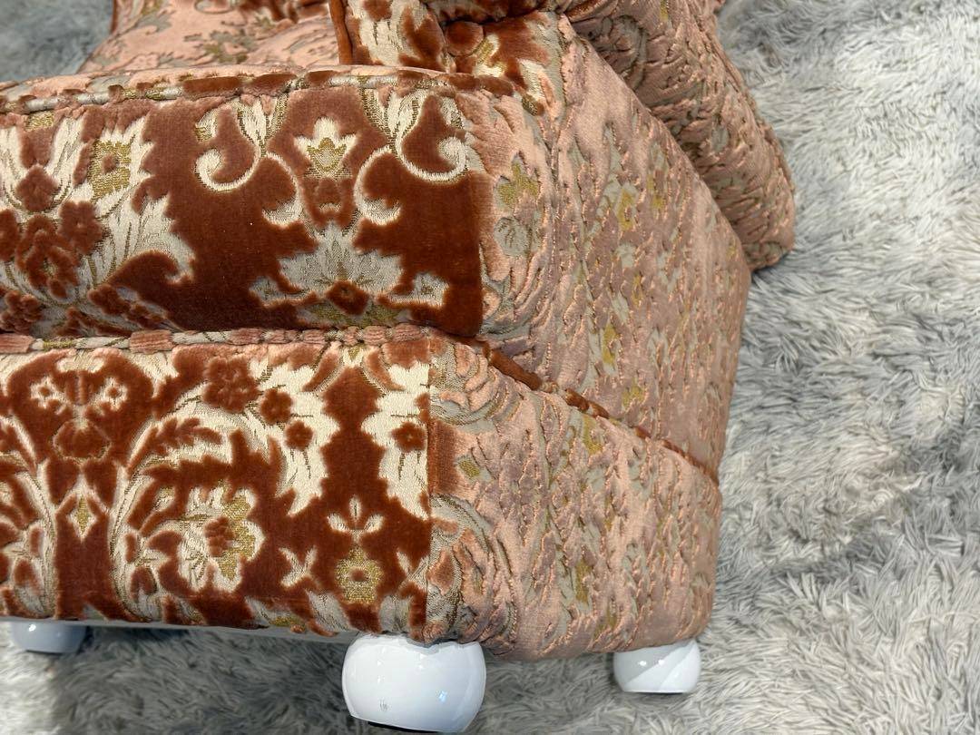 ソファ　ベロア　クラシック　金華山織　クラシカル　レッド　ヴィンテージ　IZ