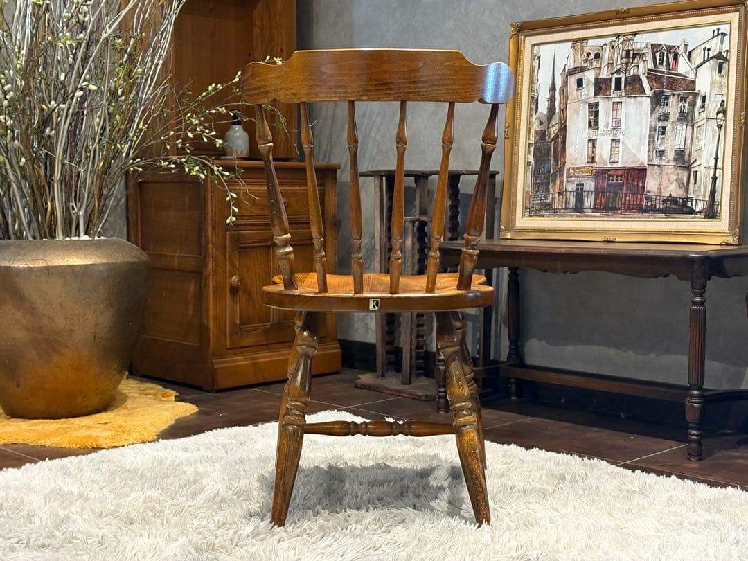 飛騨産業　キツツキマーク　ウィンザーチェア　スポークチェア　ヴィンテージ　IG