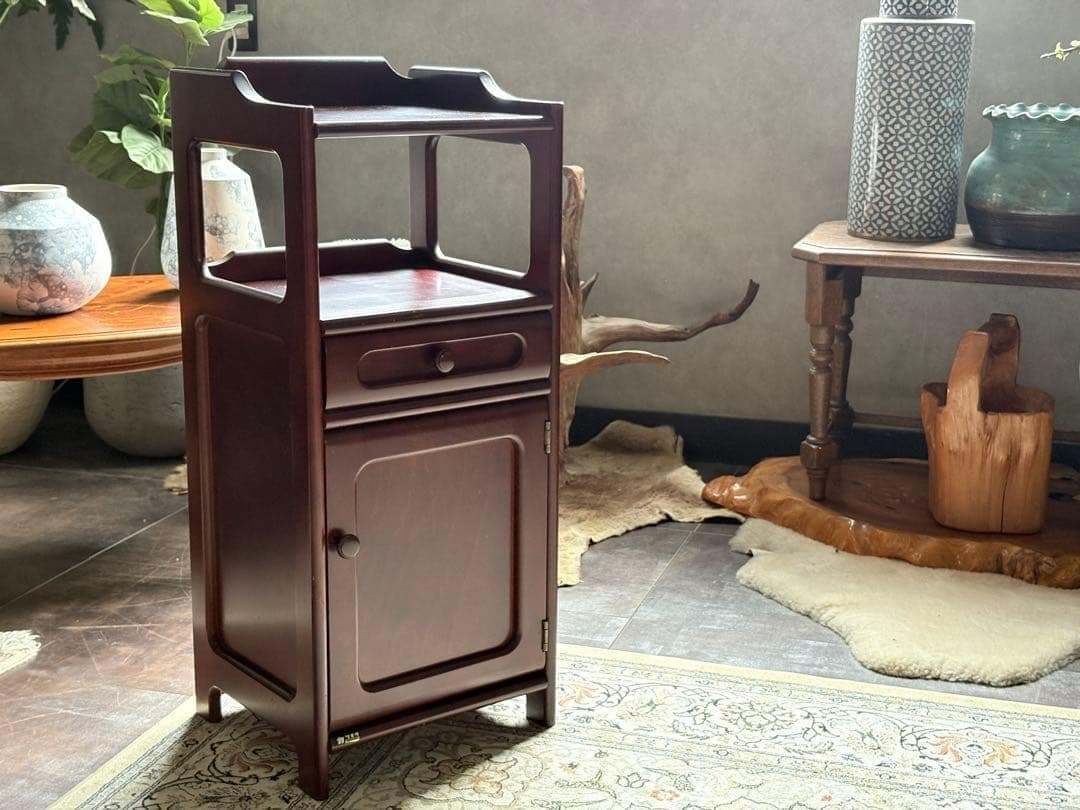 カリモク　Karimoku　電話台　コンソール　レトロ　オールドカリモク