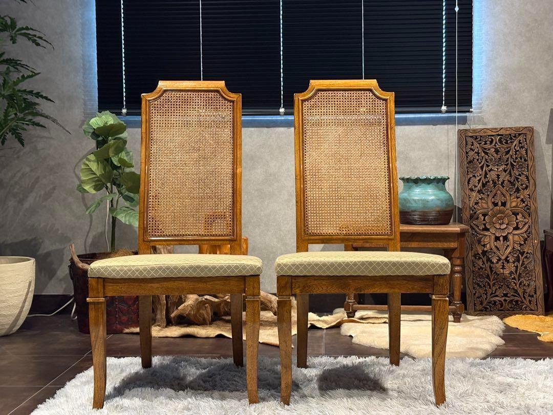 高級　DREXEL ドレクセル　アンティーク　ヴィンテージ　かごめ編み　YS