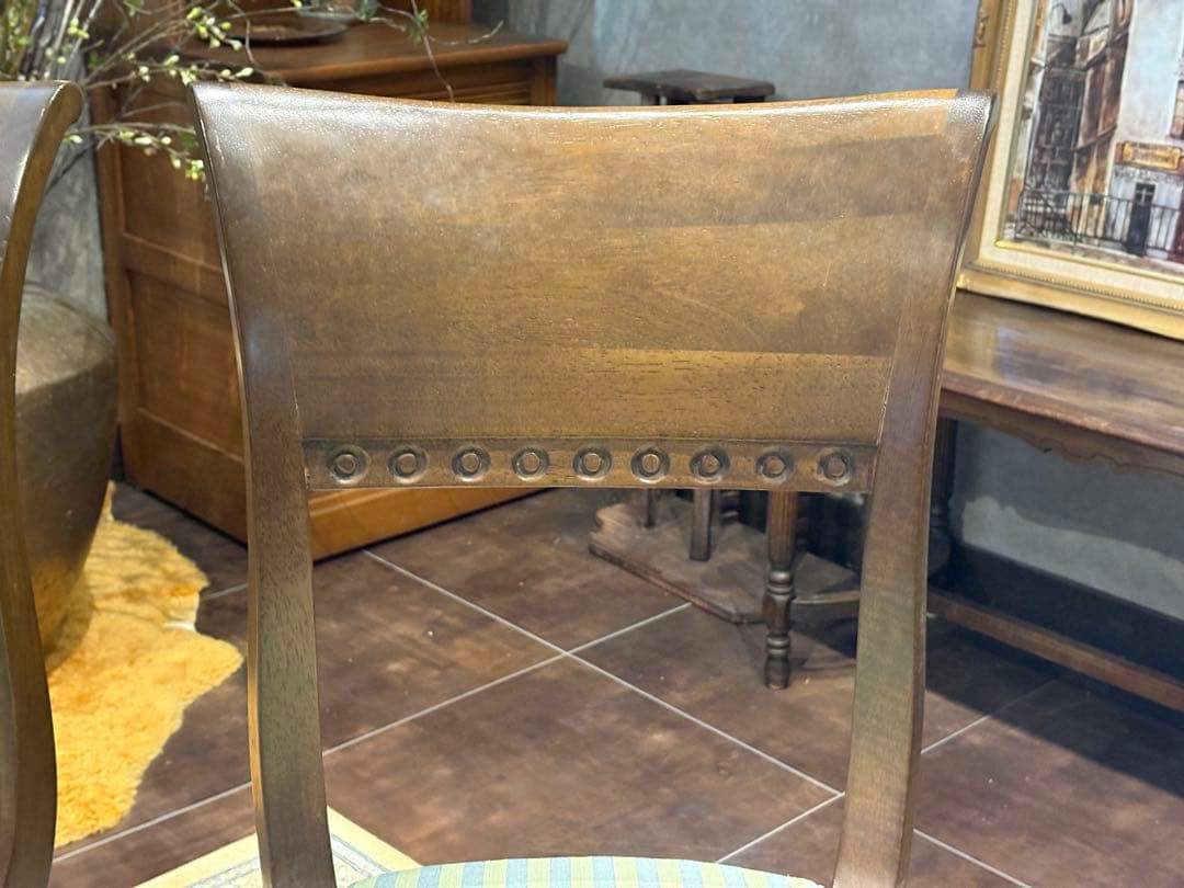 ②NAZERO ナゼロ ダイニングチェア リビングチェア アンティーク IZ