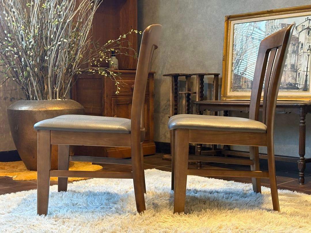 ②karimoku カリモク ダイニングチェア リビングチェア 合皮レザー IG