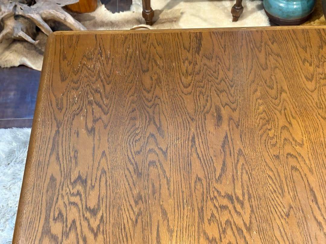 飛騨産業 キツツキ スクエアテーブル ダイニングテーブル アンティーク nG