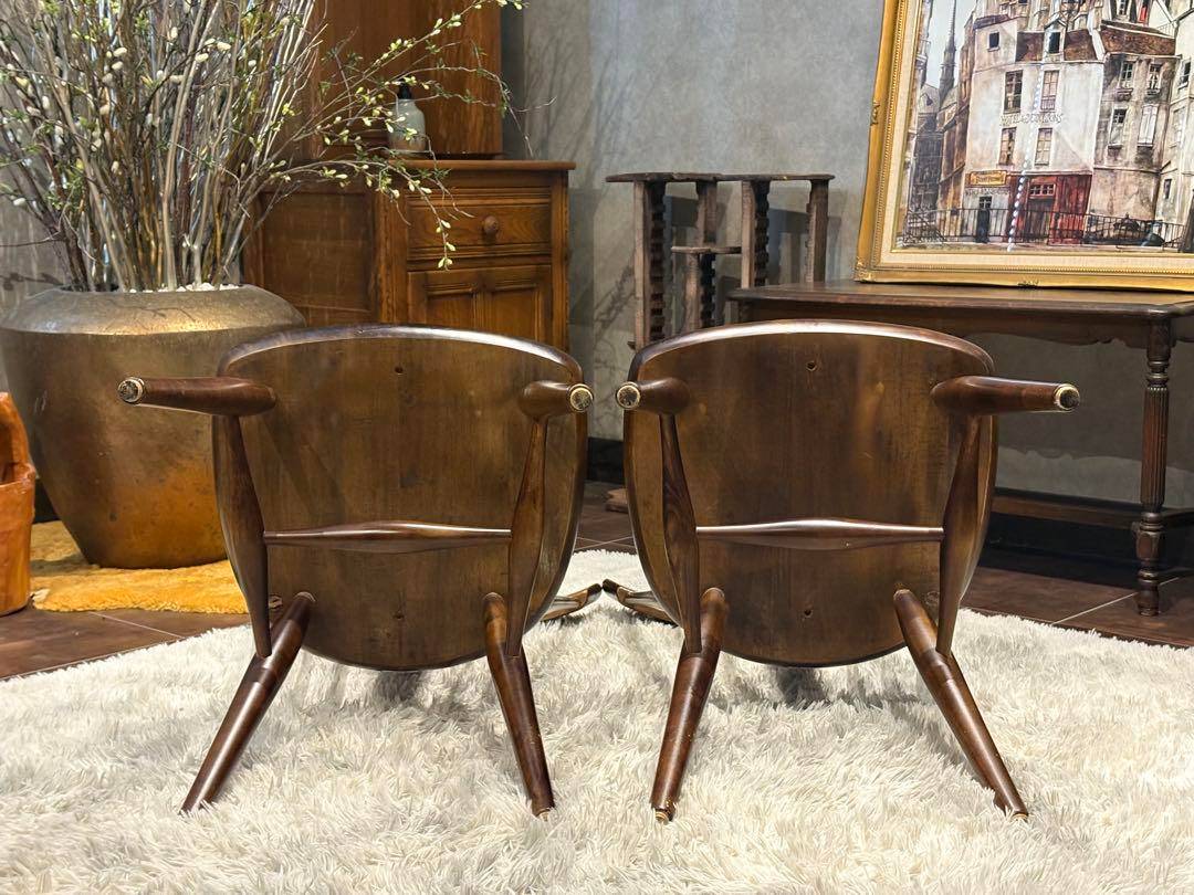 ①KASHIWA 柏木工　ウィンザーチェア　スポークチェア　アンティーク　SY