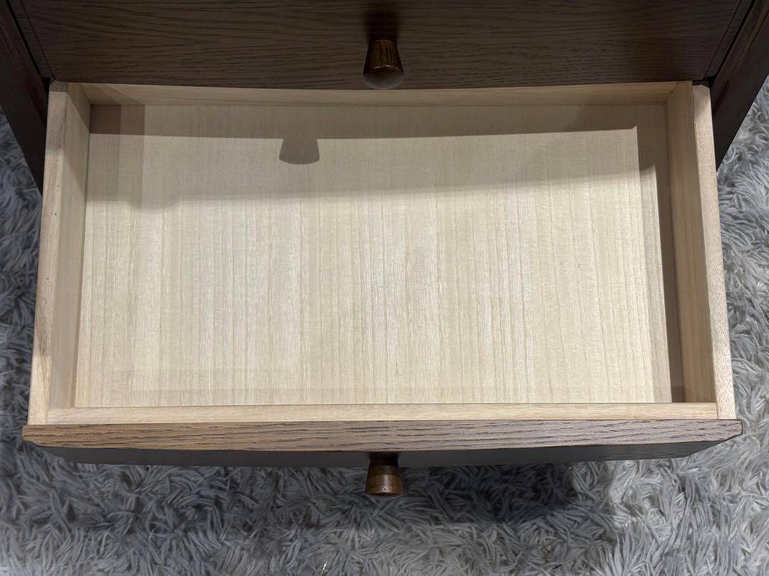 起立木工　キャビネット　電話台　収納　引き出し　ビンテージ　無垢材　IZ