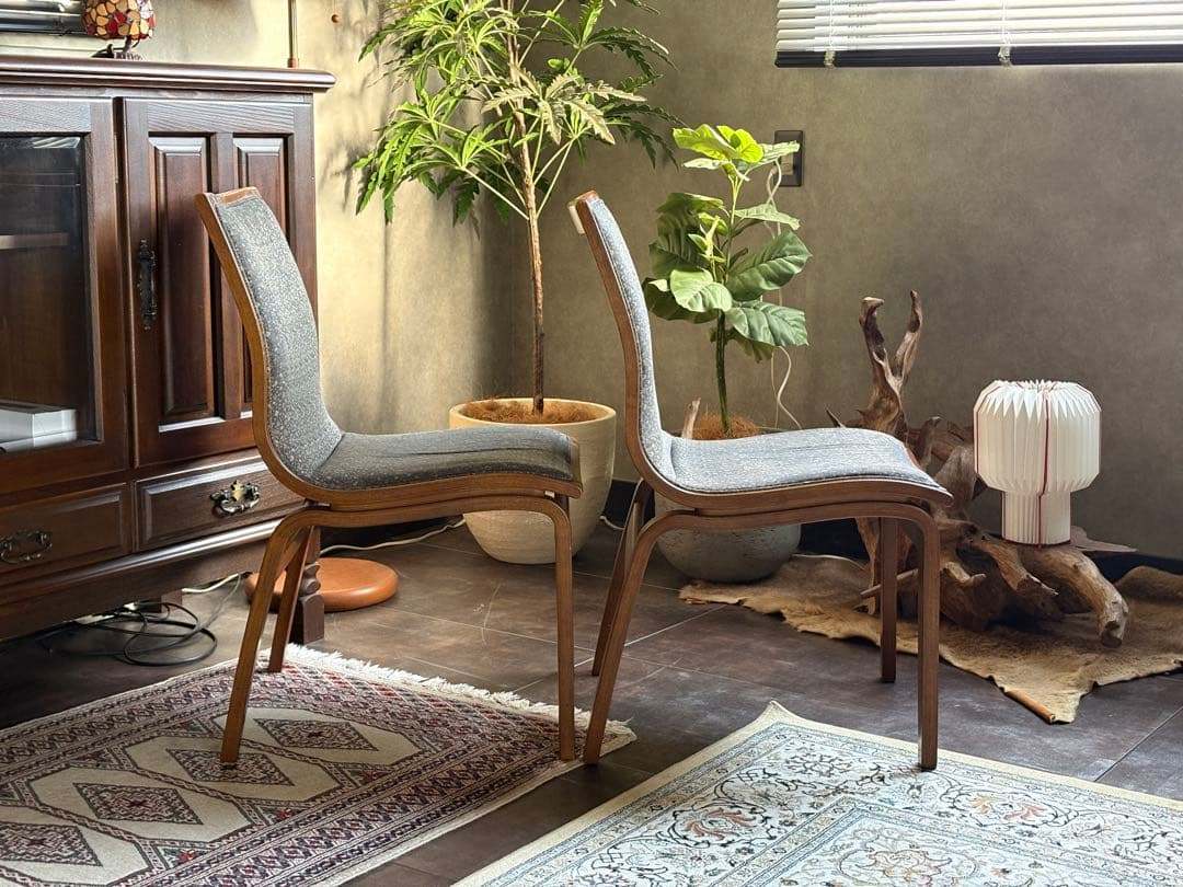 ②オールドカリモク karimoku ヴィンテージチェア　ビンテージチェア　RZ