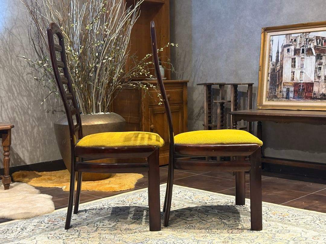 ①karimoku カリモク ダイニングチェア ハイバック リメイクIR