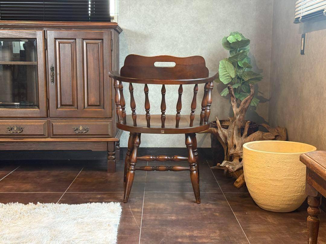 飛騨産業　HIDA アームチェア　ヴィンテージ　スポークチェア　レトロ　IH