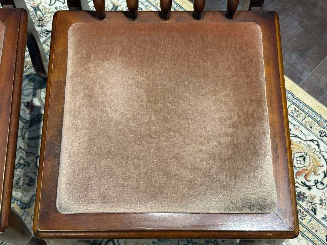 ①光製作所 ダイニングチェア リビングチェア 猫脚 アンティーク ビンテージ R