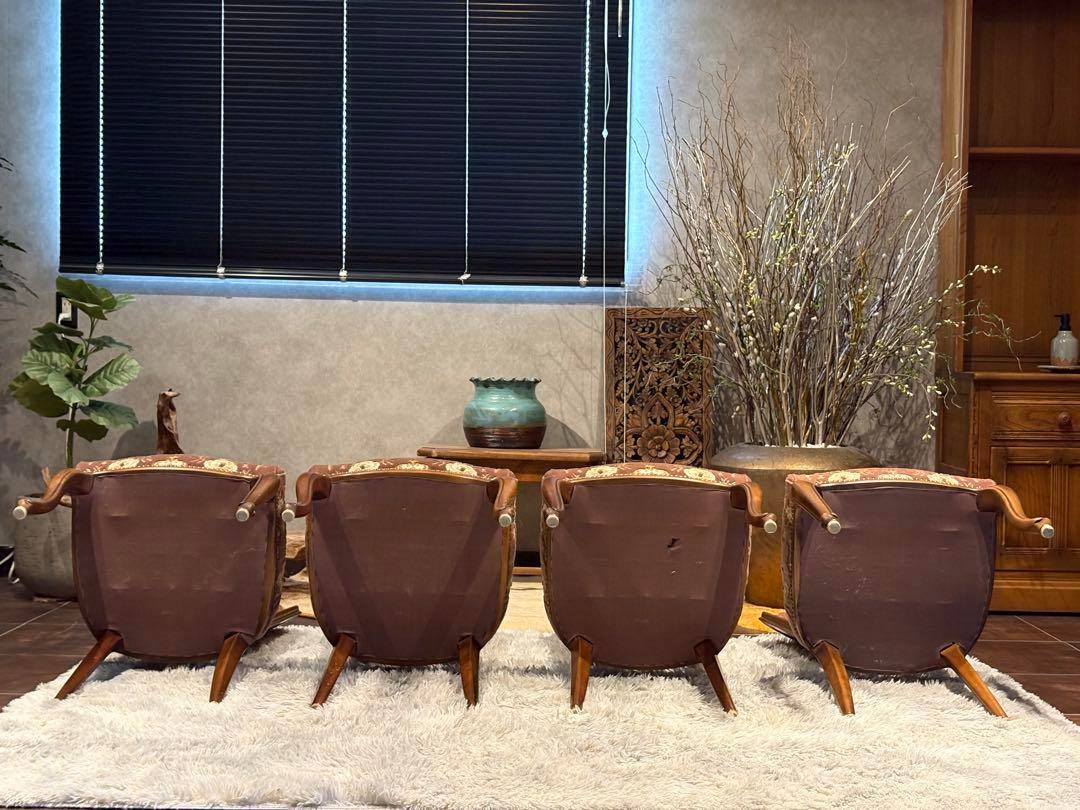 カリモク　karimoku 猫脚　クラシック　ダイニングセット　金華山織　IKG