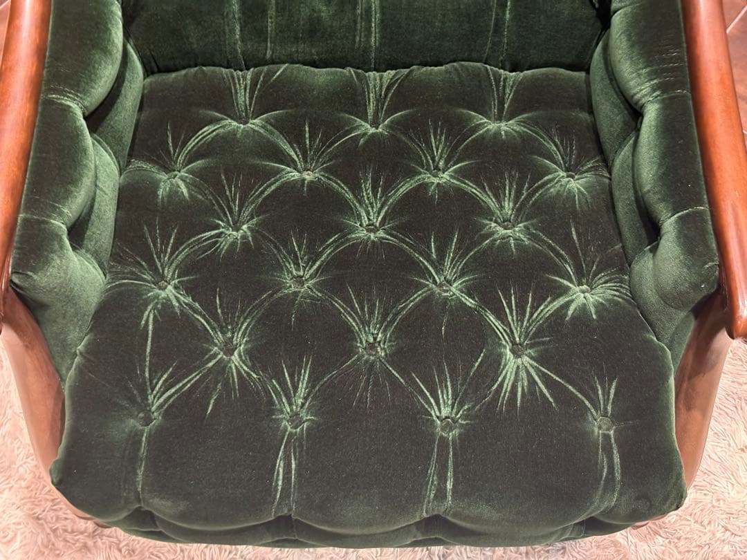 maruni マルニ木工　1人掛けソファ　オットマンセット　ボタンダウン　nZ