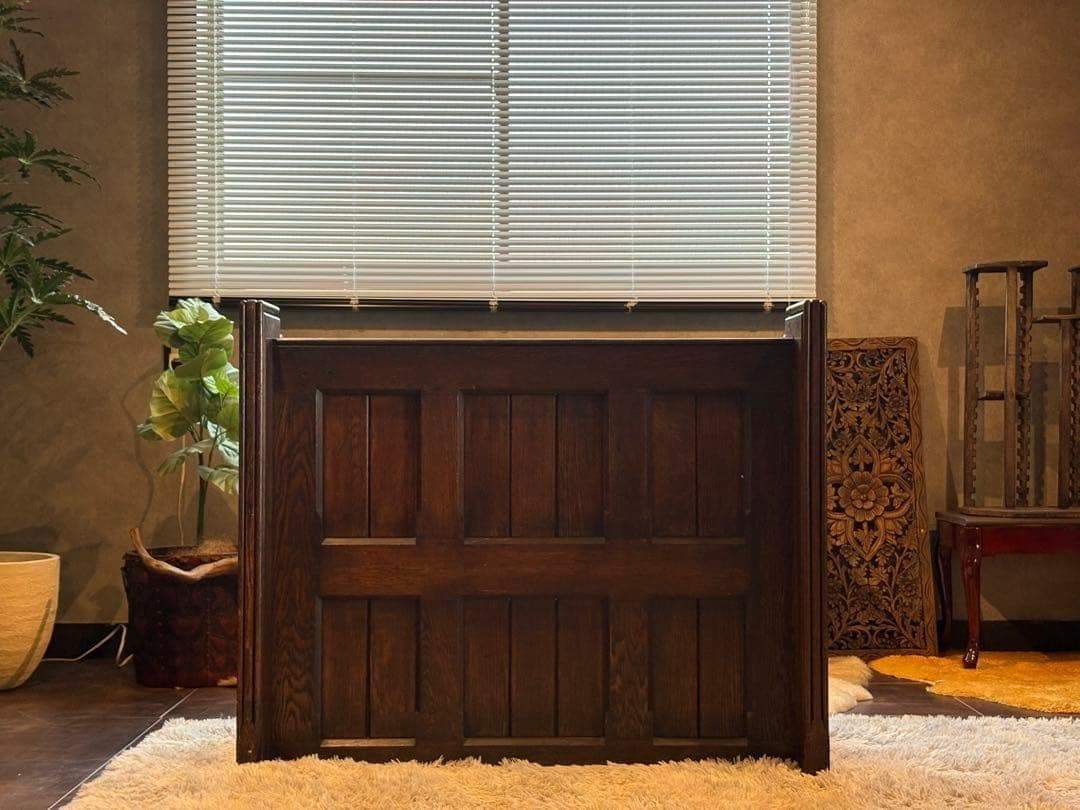 希少　アメリカ製　オーク材　チャーチベンチ　ヴィンテージ　アンティーク　HR